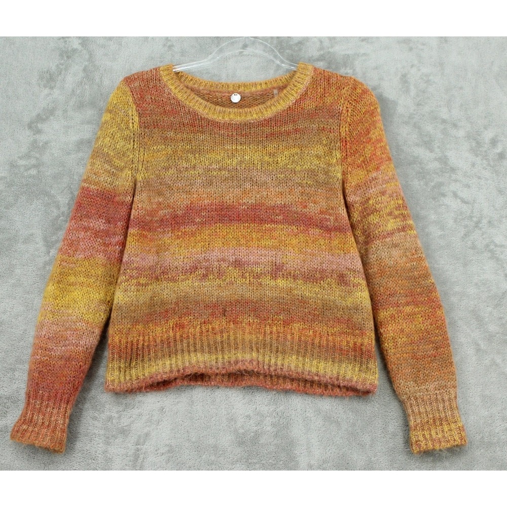 Margaret O'Leary Sweater Women XS Mohair Blend Striped Pullover Quiet Luxury